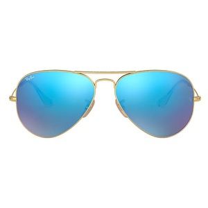 Ray-Ban Small Aviator Sunglasses Blue Mirror